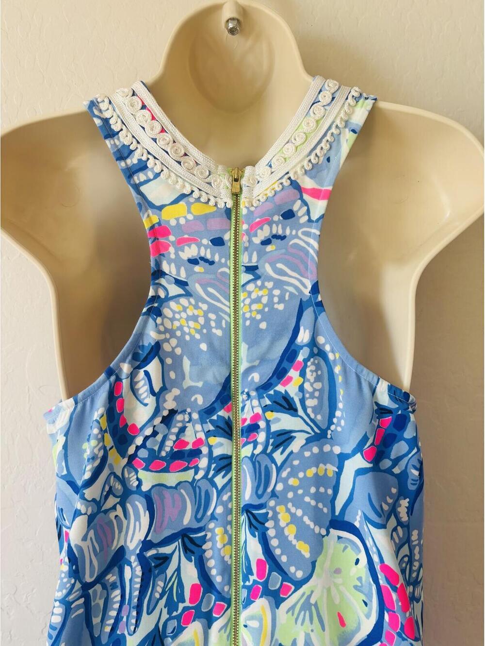 Lilly Pulitzer Carlotta Stretch Shift Dress in Blue peri pinch - Picture 4 of 8